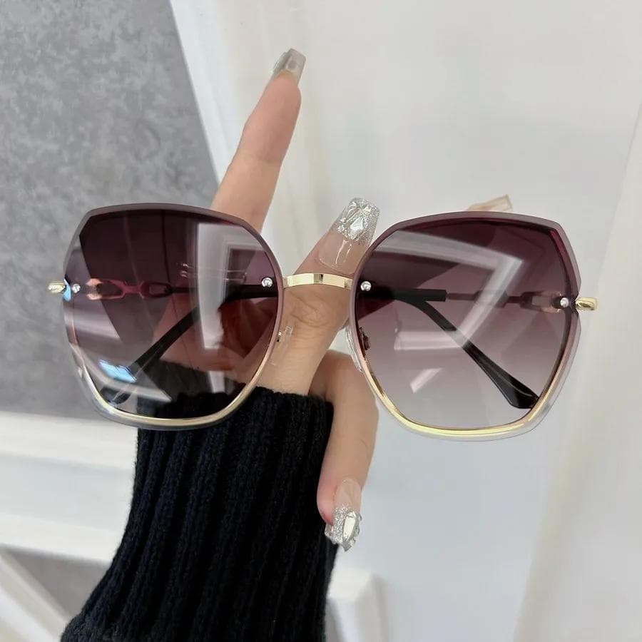 Trendy Square Designer Sunglasses for Women Men Gradient Colorful UV Protection Fashion Sun Glasses Other