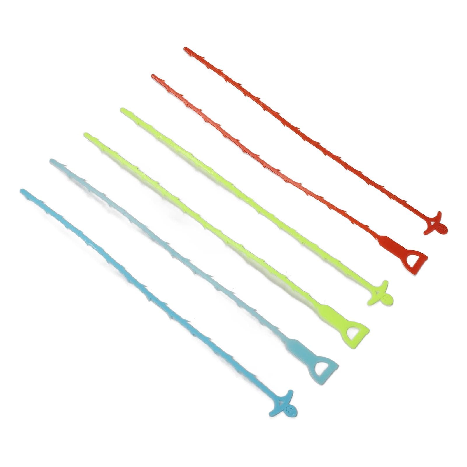 6Pcs Drain Auger Hair Cleaning Tool Versatile Rugged Soft Flexible Drain Clog Remover Tool for Sink