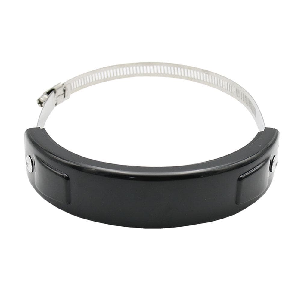 Motorcycle Exhaust Protector 100mm-160mm Oval Can Cover Round Exhaust Guard black