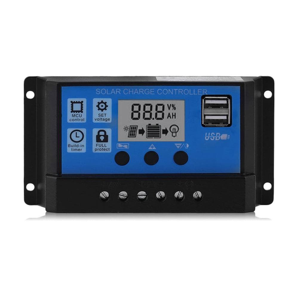 100A Solar Panel Controller Solar Recharger Controller LCD Display Screen Street Lamp System multicolour