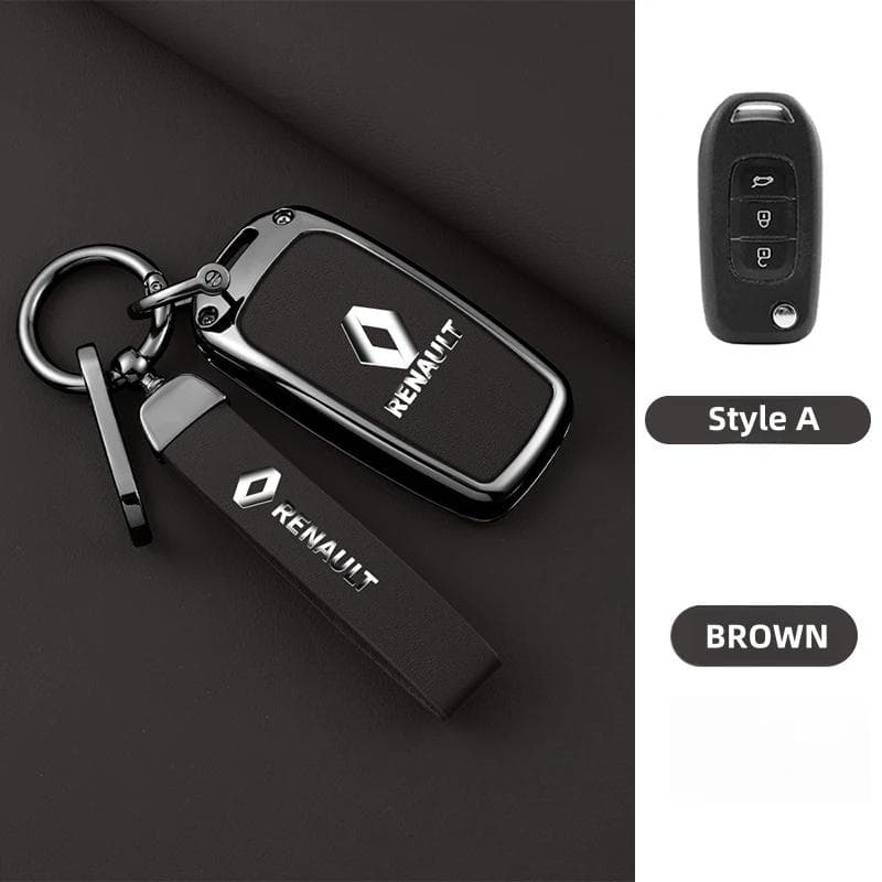 Hub Caps Zinc Alloy Car Key Case Cover Shell Keychain For Renault Koleos Captur Kadjar Megane Clio 5 Talisman Arkana Zoe Scenic