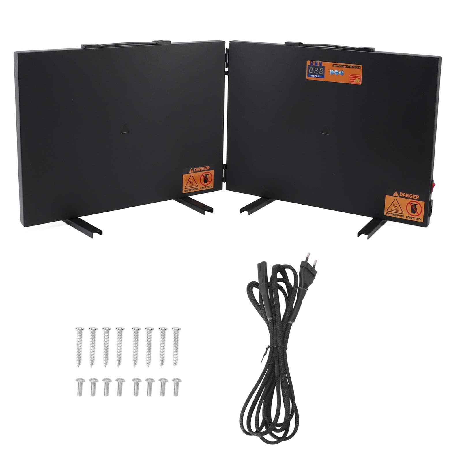 Foldable Chicken Coop Heater 150W Large Size Adjustable Temperature Days Hours 2 Heating Plates for