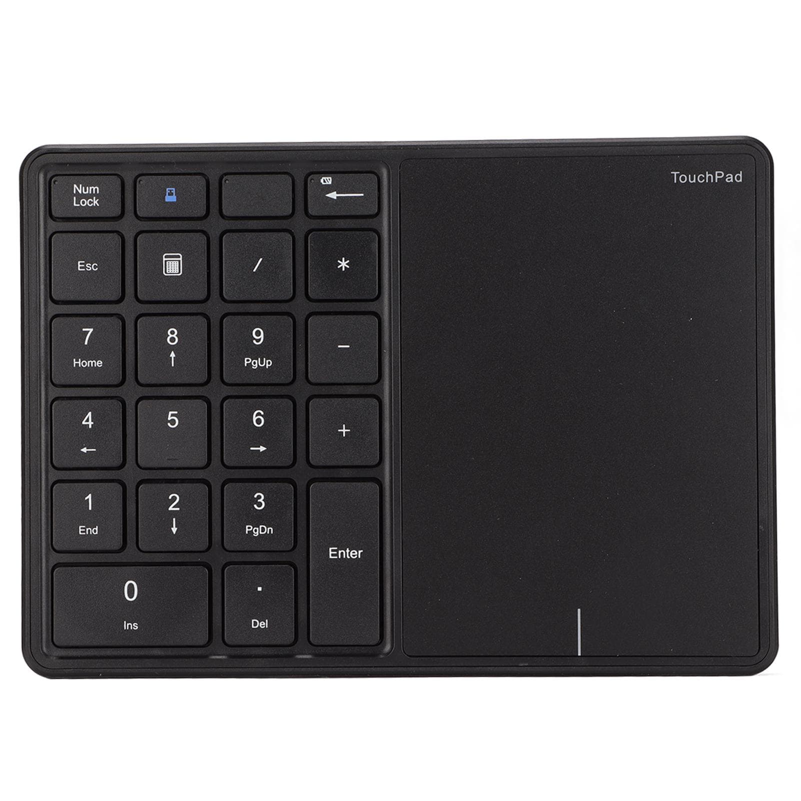 Wireless Numeric Keypad Touchpad Design 22 Keys 2.4G Dual Mode Connection Type C Interface Laptop black