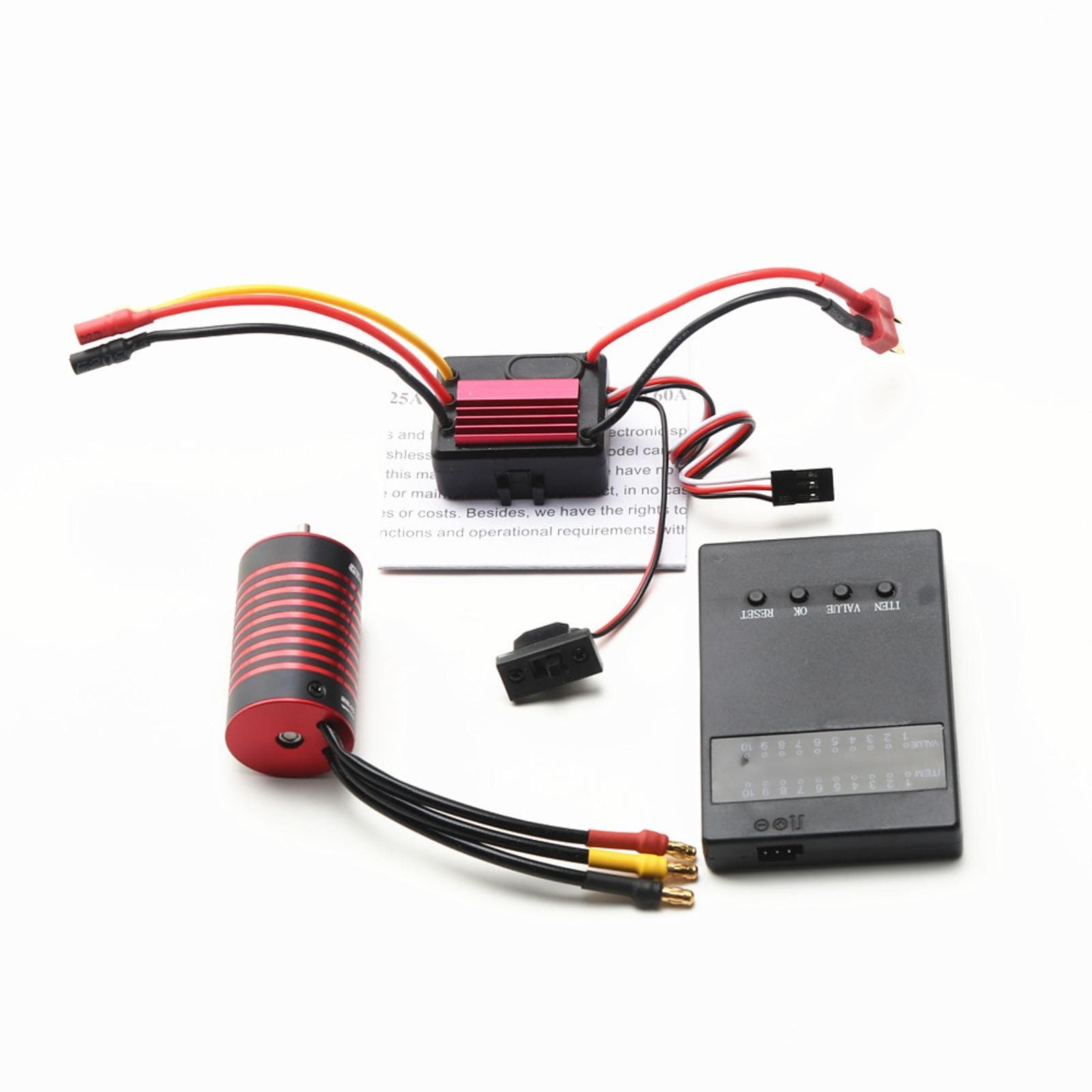 GTSKYTENRC Waterproof 2838 5800KV Brushless Motor & 35A Brushless ESC & Programming card 3200KV black