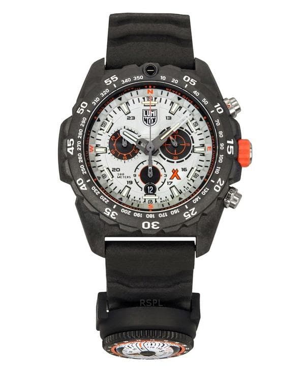 Luminox Bear Grylls Survival Master Rubber Strap Silver Dial Quartz Diver's XB.3748 300M Men's Watch silver