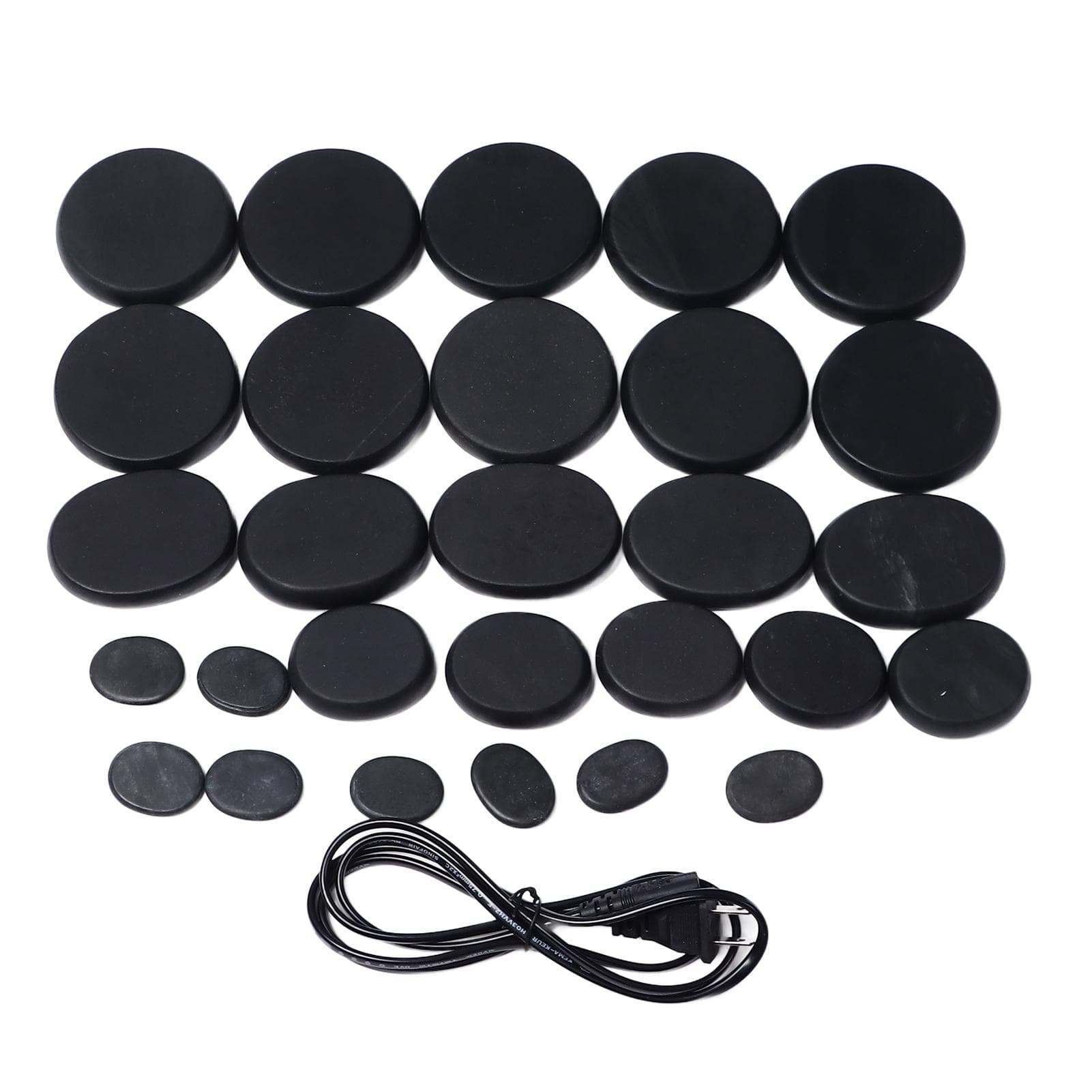 Hot Stones Kit for Massage with Aluminum Warmer Different Size Body Relaxation Spa Stone US Plug