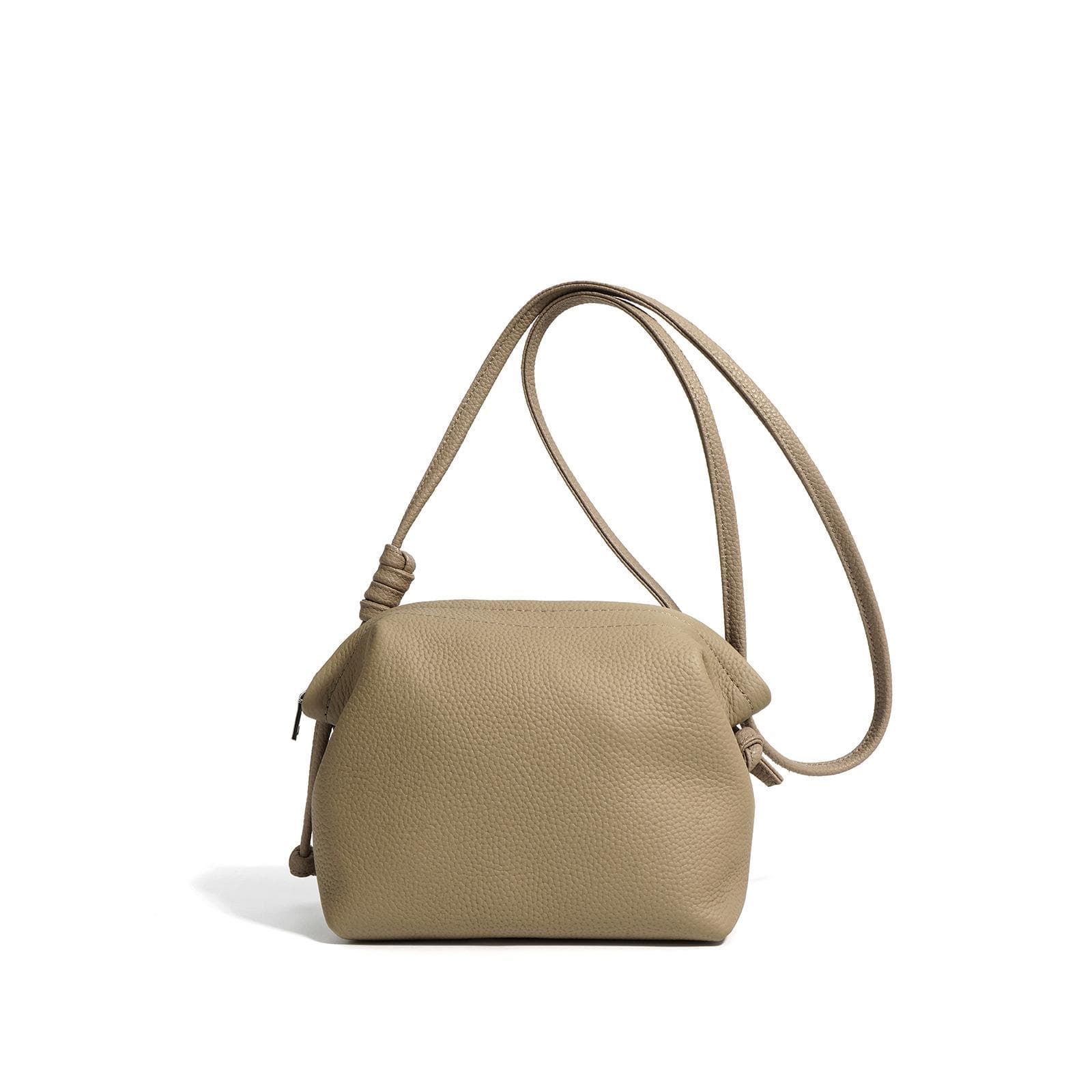 Leather Crossbody Small Bag Simple Mobile Phone Bag Top Leather Small Square Bag Fashionable One-shoulder Women