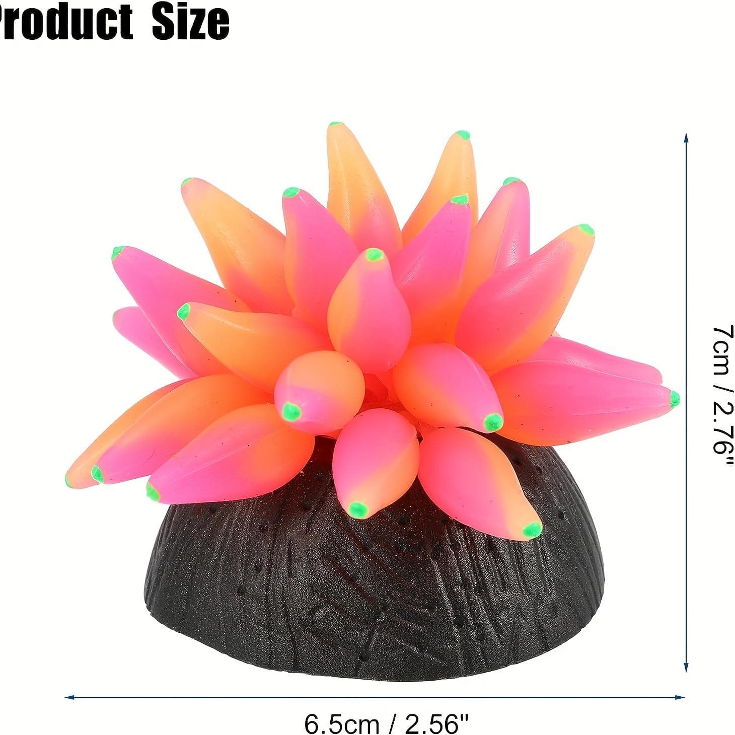 Crafts, 1pc Aquarium Simulation Bubble Coral, Silicone Fluorescent Coral Glow Ornaments Fish Tank Landscape Decoration, Rose Red Pack of 1