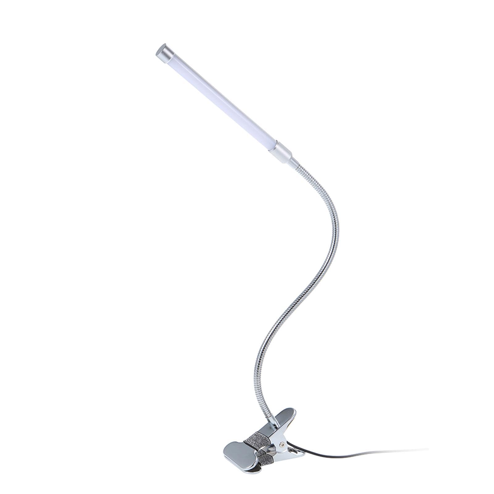 DC5V 10W 36 LED Clamp Clip Desk Lamp USB Powered Operated/ 3 Colors Temperature Changing/ 10 Levels silver