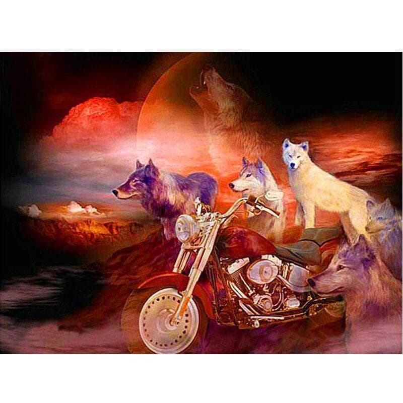 Diamond Painting Wolf Rubik's Cube Diamond Embroidery Craft Painting Colorful Diamond Wall Art Decor 20X30CM