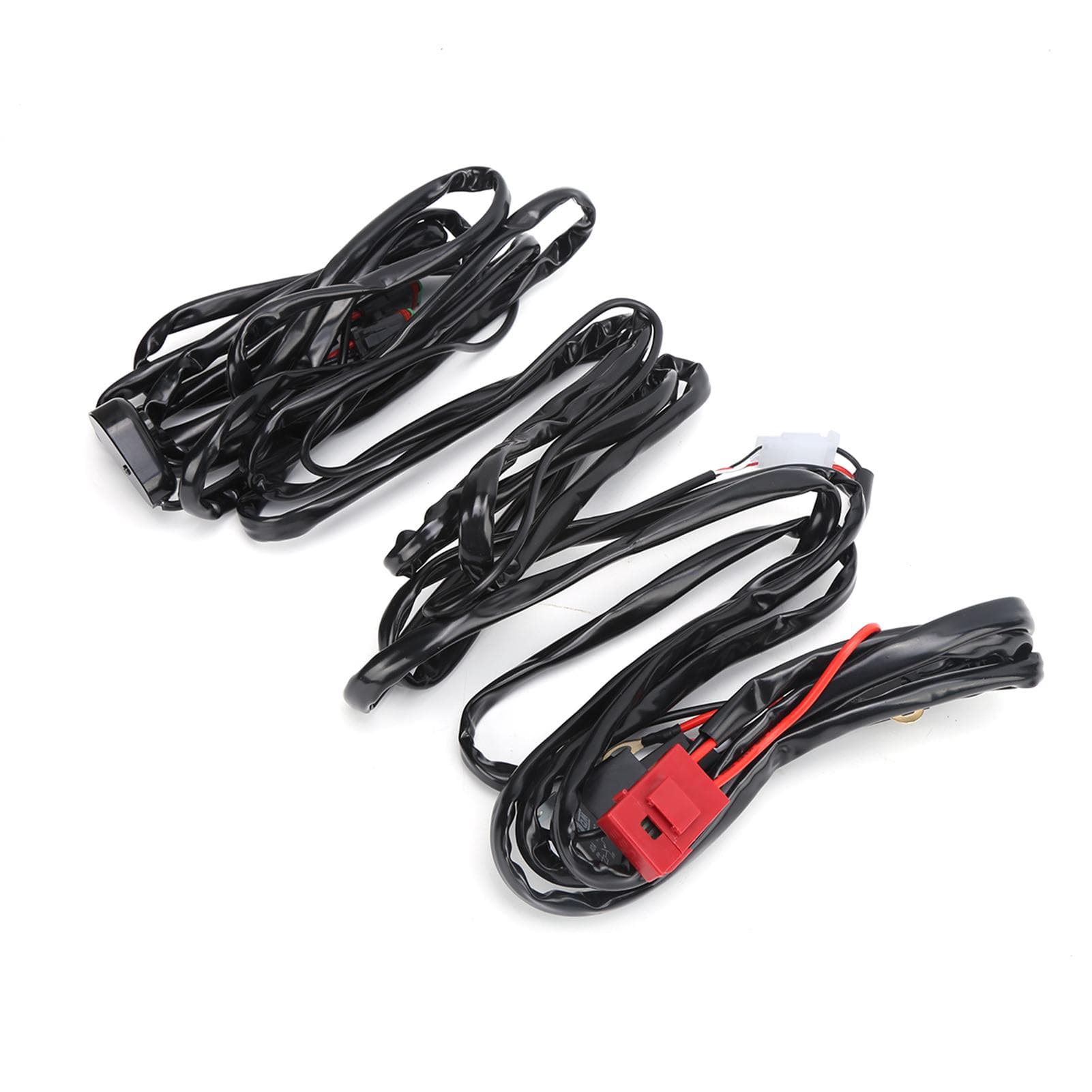 9.8ft LED Spotlights Wiring Harness 12V 40A 1to2 with DT Connector IP67 Waterproof Universal