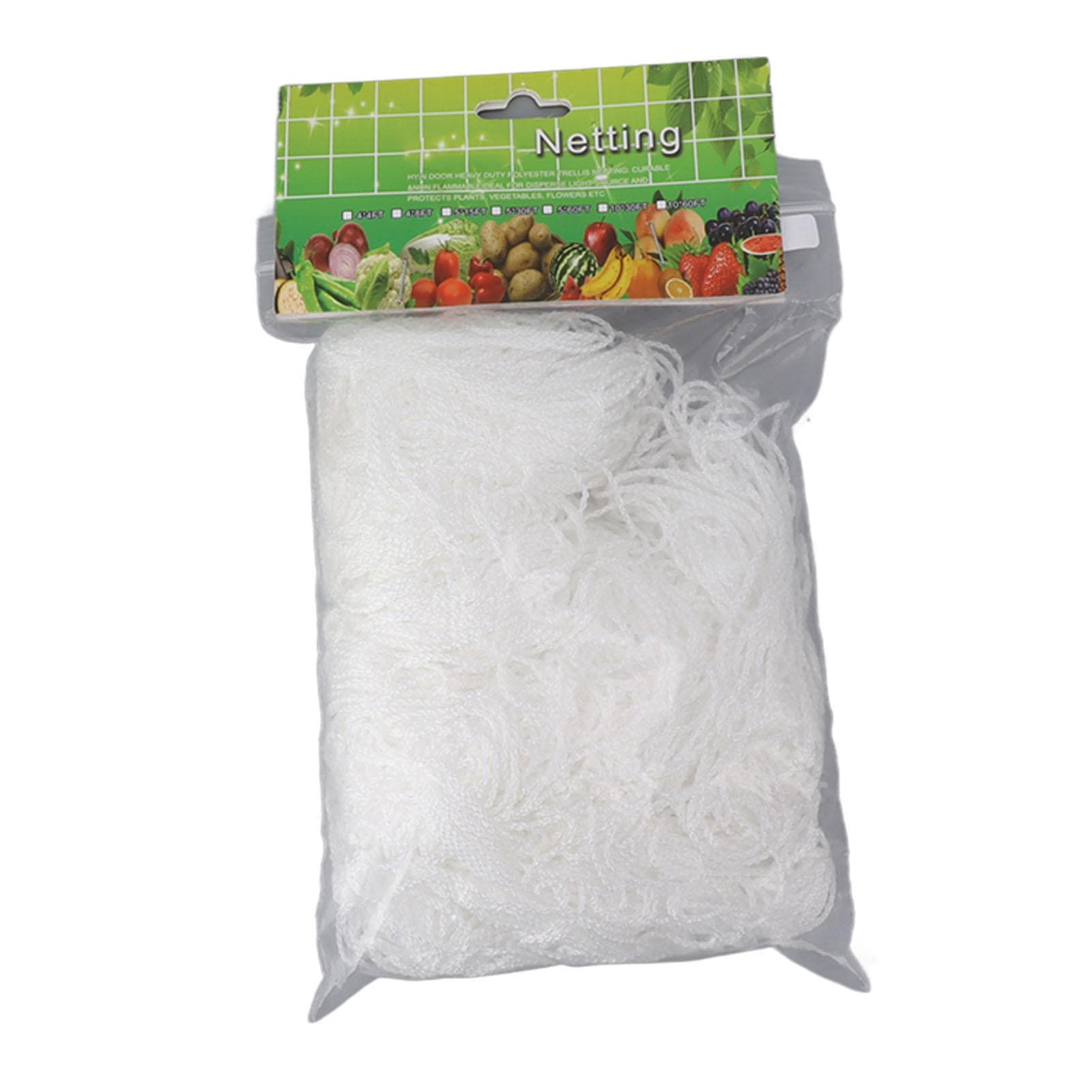 White Garden Plant Trellis Polyester Netting Fruits Vegetables Plants Trellis Net Multi Layer 5x30FT