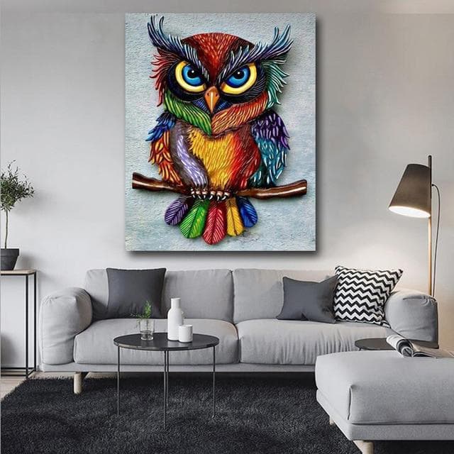 5d Diy Diamond Painting Cross Stith Full Color Owl Animal Gift Diamond Embroidery Diamant 20X30
