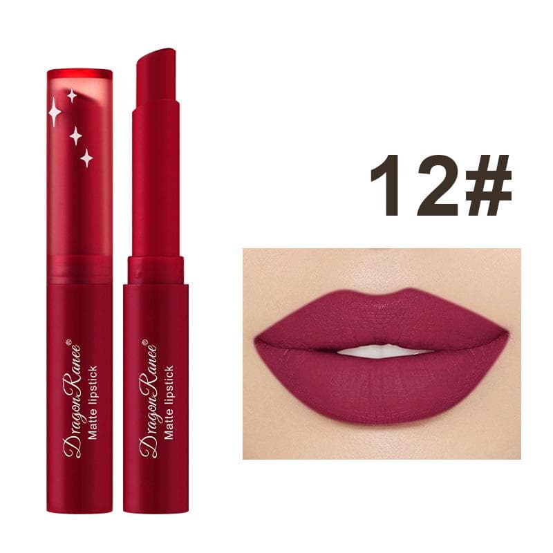 1Pc Nude Matte Lipstick Waterproof Long Lasting Lip Sticks Not Fading Sexy Red Velvet Lipsticks Women Make Up Cosmetics 12#