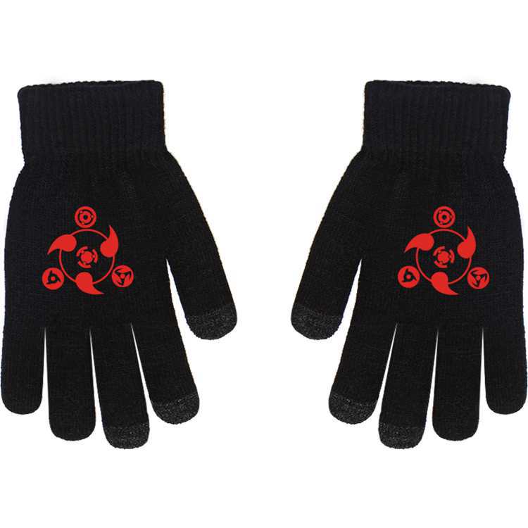 One Piece Luffy Chopper Zoro Nami Anime Online Game Peripheral Gloves Full-finger Black Non-slip Thickening To Keep Warm Average Size