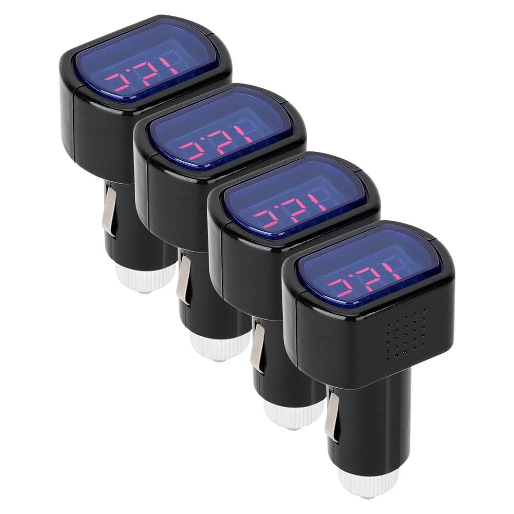 4pcs Car Voltmeter LED Digital Display Battery Voltage Monitoring Detector