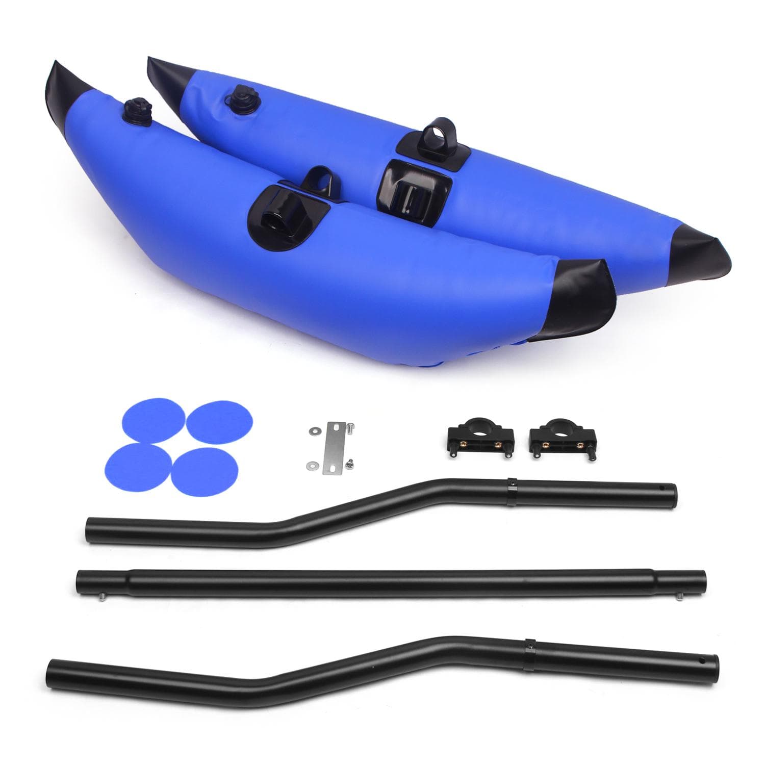 Kayak PVC Inflatable Outrigger Float with Sidekick Arms Rod Kayak Boat Fishing Standing Float blue