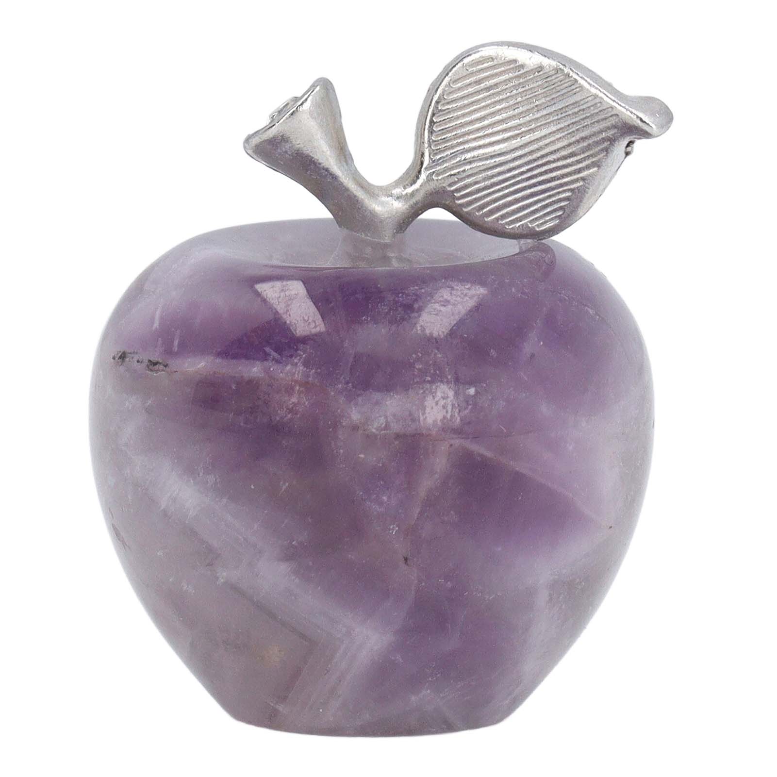 Apple Figurine Paperweight Stone Apple Statue for Wedding Birthday Christmas Home Decoration Grass