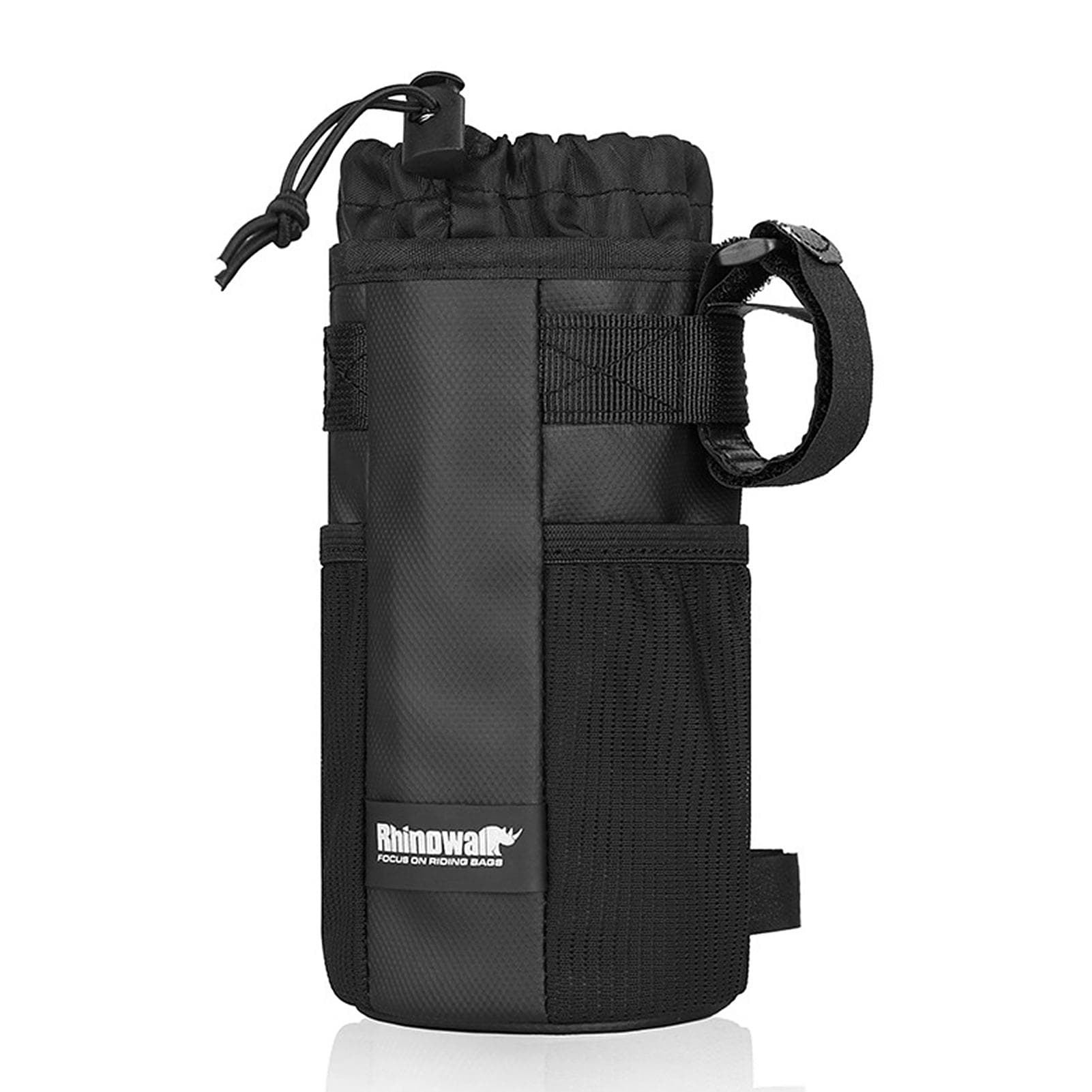 Insulated Bicycle Bag Bike Bottle Holder Cycling Water Bottle Cover Heavy Duty Drink Bottle Storage black