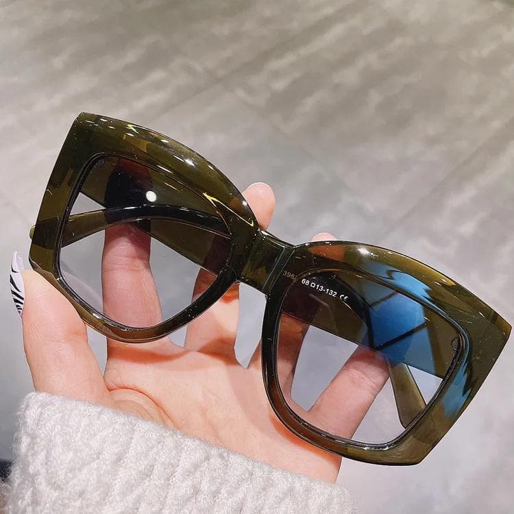 Square Sunglasses Women Vintage Non Prescription Eyewear Trendy Fashion Designer Glasses Lentes De Sol