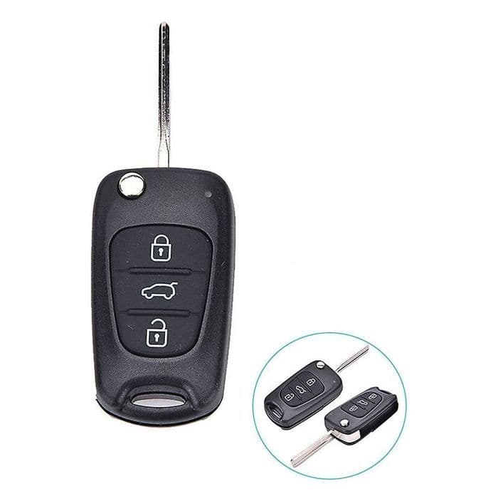 Coque de clé pliante à distance 3 boutons Fob pour Hyundai I20 I30 Ix35 I35 non coupé
