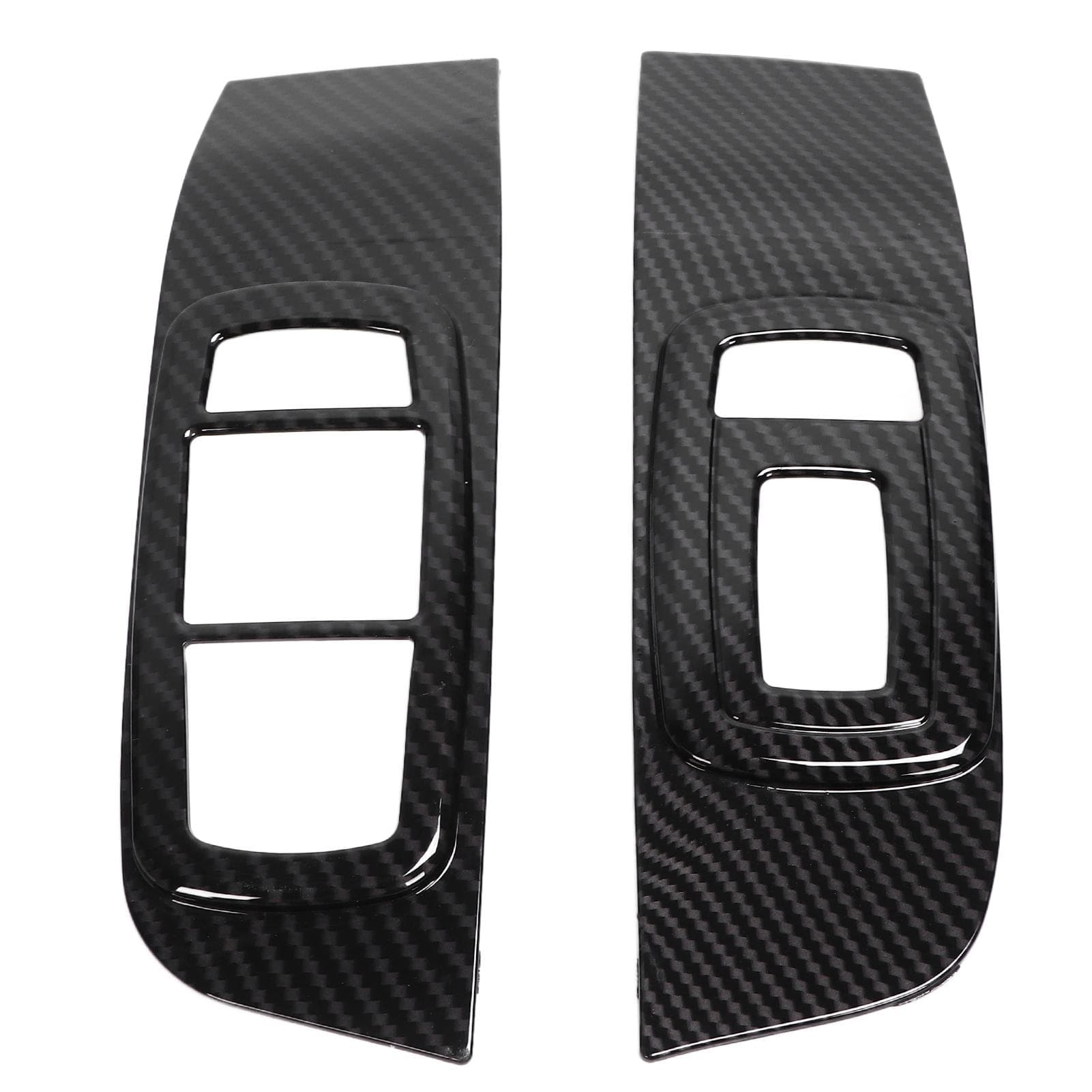 2pcs Carbon Fibre Style Window Switch Panel Bezel Car Adaptations Replacement for Dodge Challenger