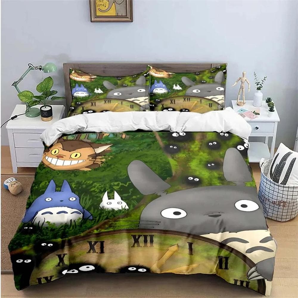 Chinese C-Chinchillas Cat Fashion Anime Digital Printing 2/3pcs Bedding Set Duvet Cover Comforter Bed Youth Kids Girl Boys Gift 135X200cm-2pcs