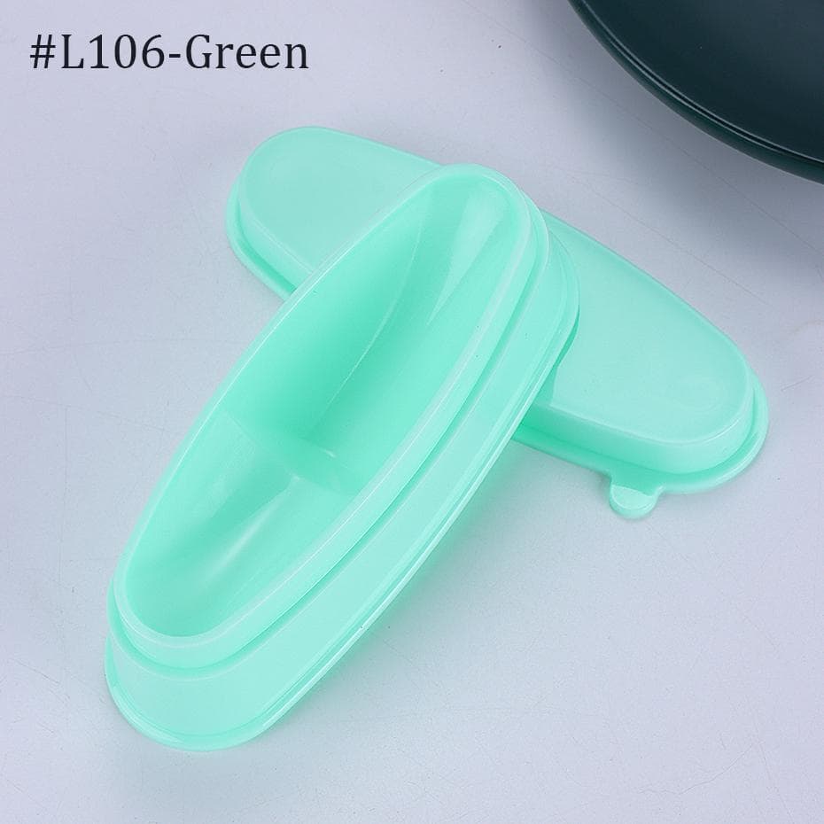 Nail Powder Glitter Dust Dipping Tray Storage Box Nail Art Powder Container French Tray Manicure Accessory Nail Supplies green