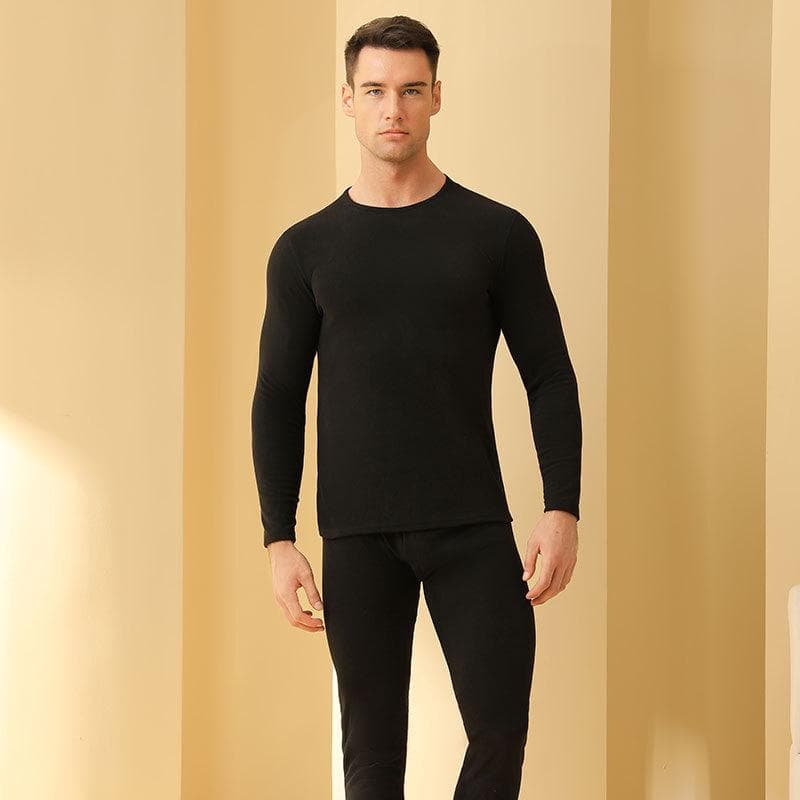 Men's Wool Silk Thermal Underwear Set - Colorful Autumn/Winter Base Layer for Couples Men's L (90-110 lbs)