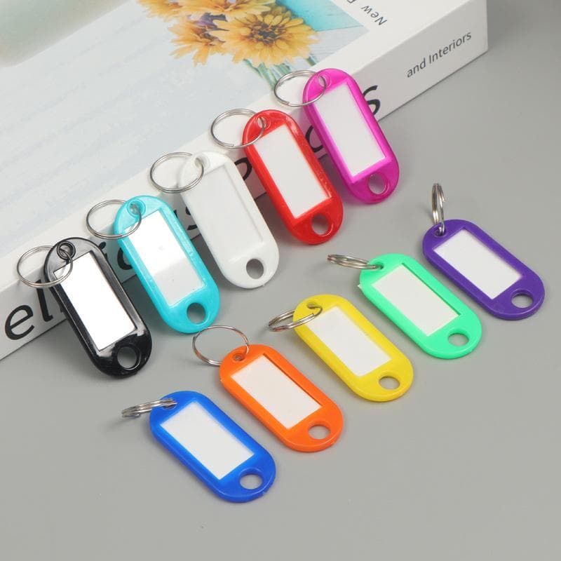 10/20/30Pcs Multicolor Keychain Key Id Label Tags Luggage Id Tags Hotel Number Card 30pcs