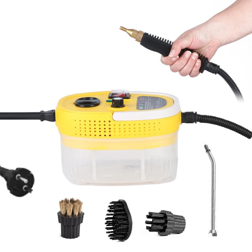 2500W Steam Cleaner for Home Car Cleaning Quick Heating High Temperature Steam Washer Portable EU Plug yellow