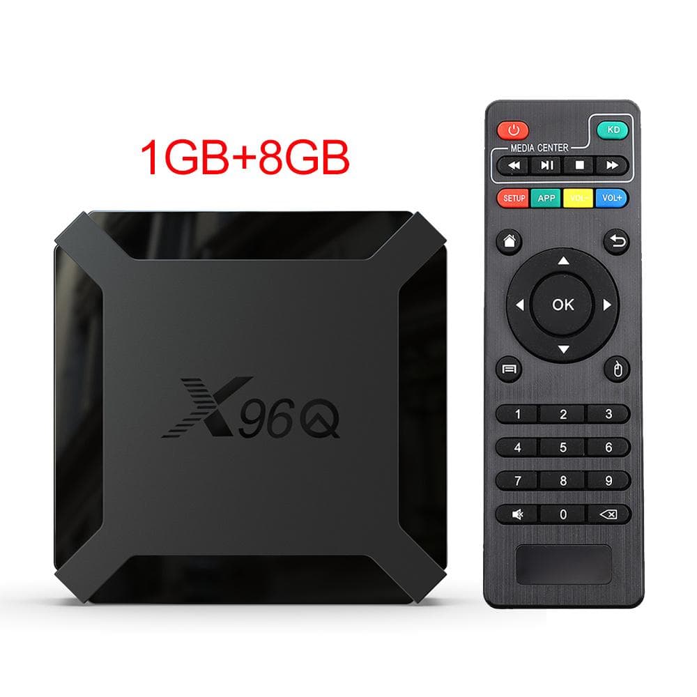 VONTAR X96Q Android 10.0 TV Box Allwinner H313 Quad Core 4K H.265 2.4G Wifi Google Player Youtube X96 Set Top Box 1GB8GB black