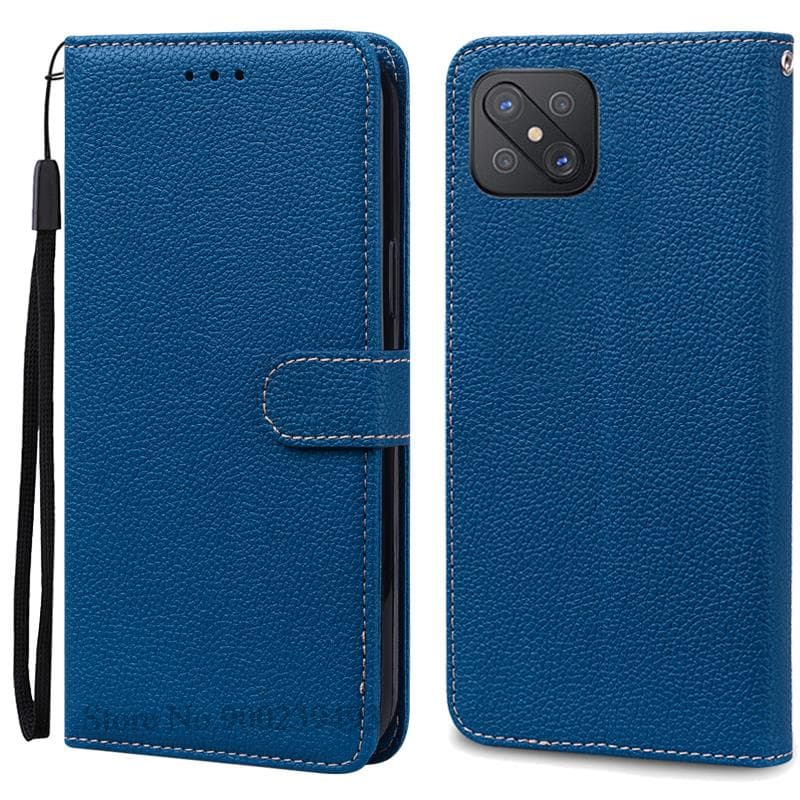 For OPPO Reno4 Z 5G Case Reno4Z Wallet Leather Flip Phone Case For OPPO Reno 4 Z 5G Cases Candy fundas Reno 4Z 5G Coque Shell for OPPO Reno4 Z 5G navy blue