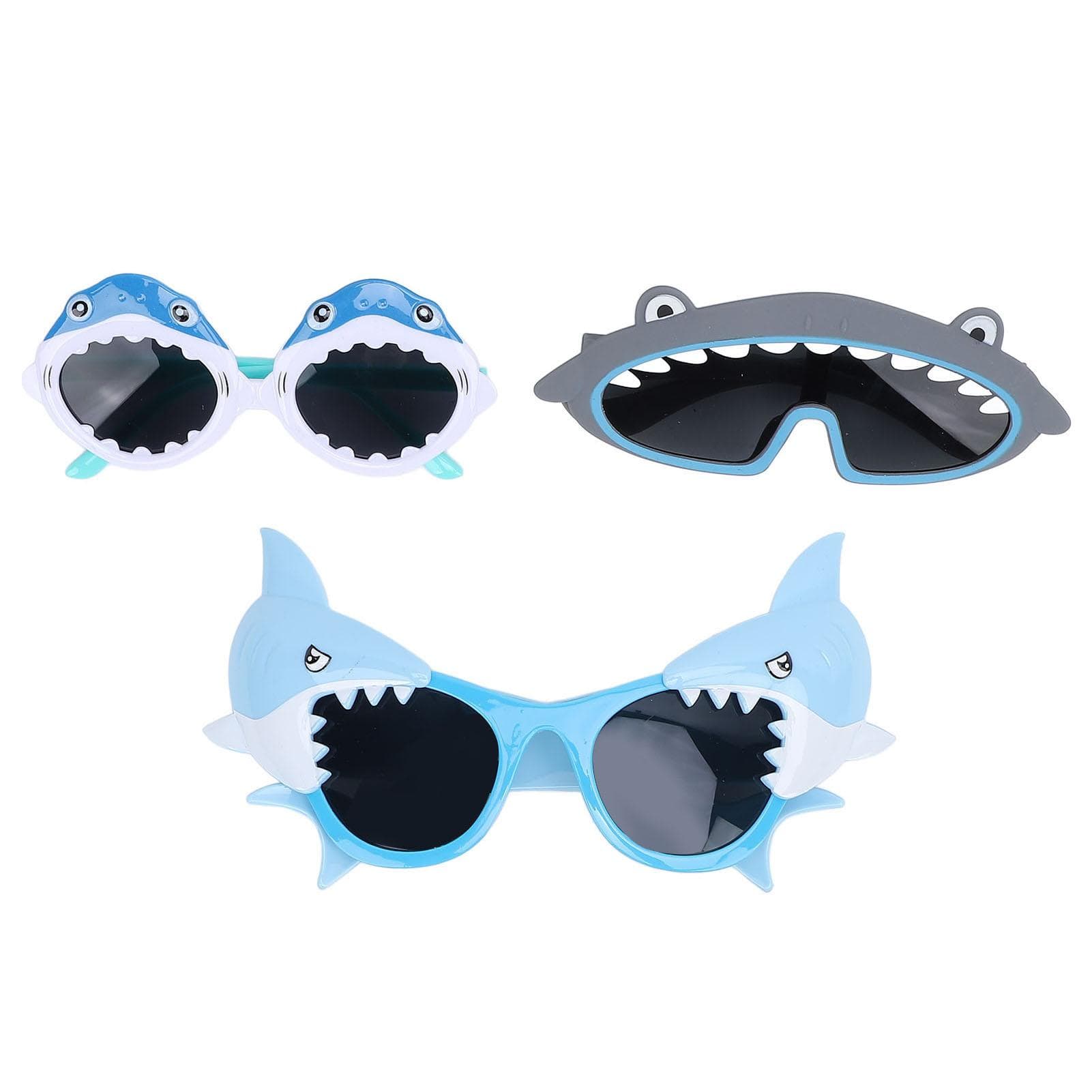 3 Pairs Fish Sunglasses Adorable Protective Adults Kids Funny Costume Eyeglasses for School Party