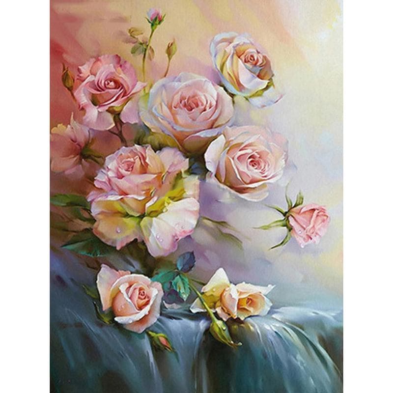 Diamond Painting Full Round Diamond Mosaic Flower Pictures Of Rhinestones Diamond Embroidery Cross Stitch Flowers 20X30CM