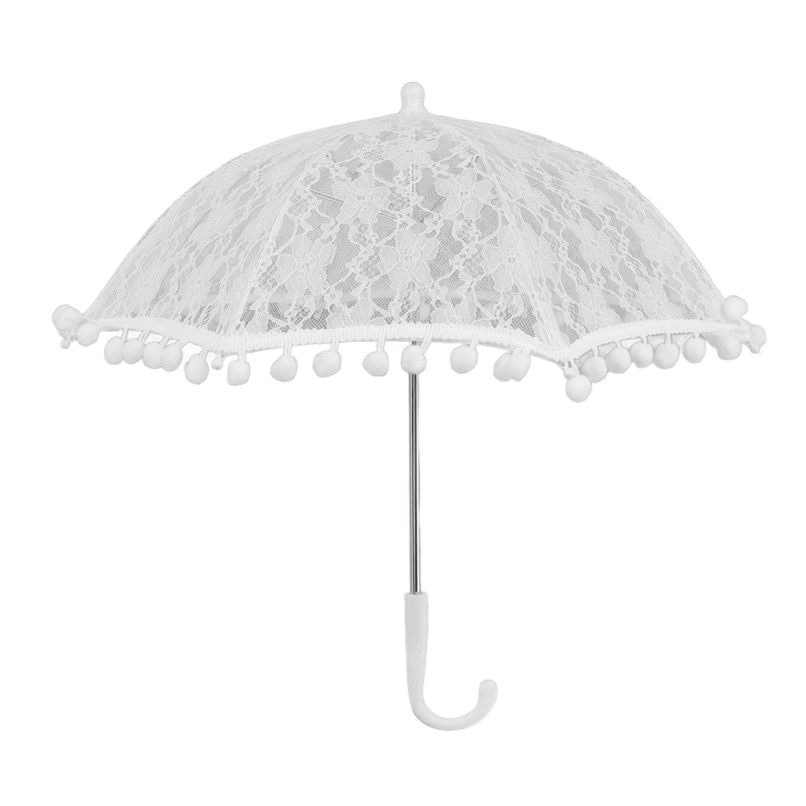 White Lace Umbrella Vintage Wedding Bridal Lace Parasol Children s Photo Costume Lace Umbrella for