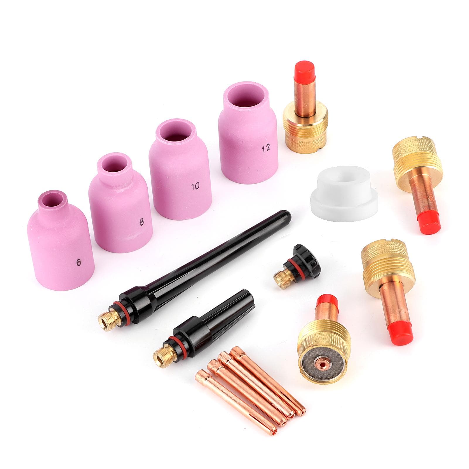 16pcsset Ceramic Nozzle Gas Lens Kit TIG Welding Gun Consumables for Torch 171826