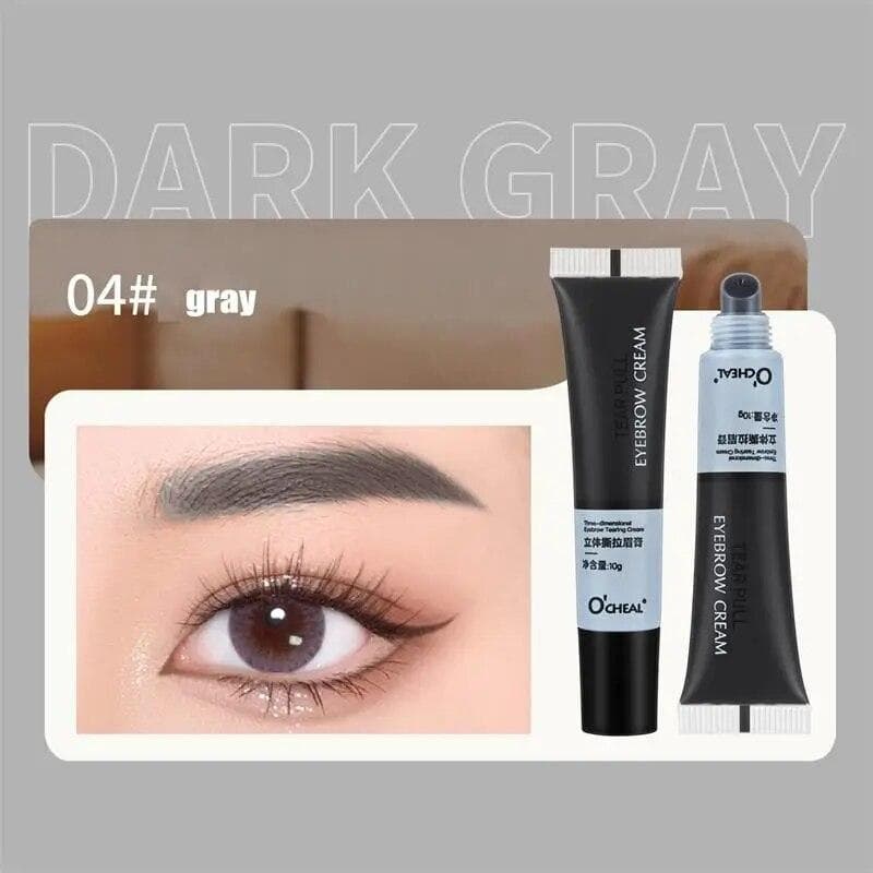Tearing Eyebrow Gel Makeup Waterproof Long Lasting Eyebrow Tattoo Tint Sweatproof Peel Off Dye Eyebrow Cream Cosmetic grey