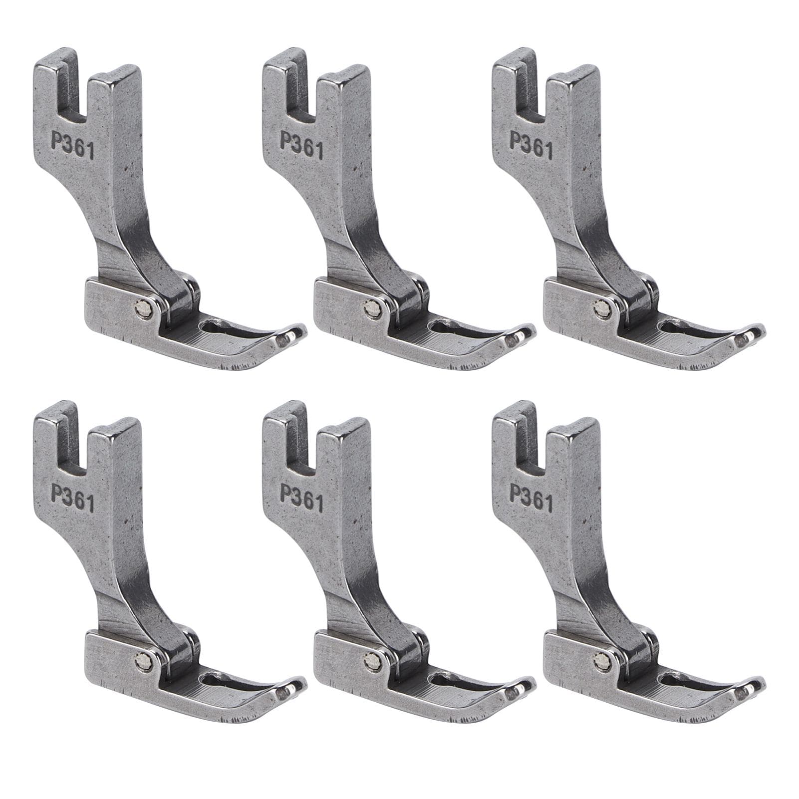 6Pcs Zipper Presser Foot Stainless Steel Universal Industrial Sewing Machines Accessories