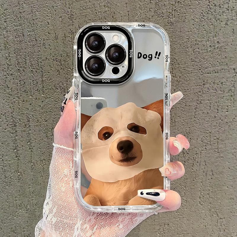 Applicable To Apple 15 Mobile Phone Case Iphone14 Funny Facial Mask Cat 13 Mirror 12pro Full-inclusive Lens Xs/xr iPhone SE (2nd Generation)
