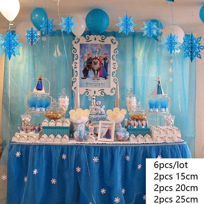 3D Artificial Snowflakes Paper Garland Banner Christmas Decorations for Home Winter Birthday Party Fake Snow Ornaments light blue