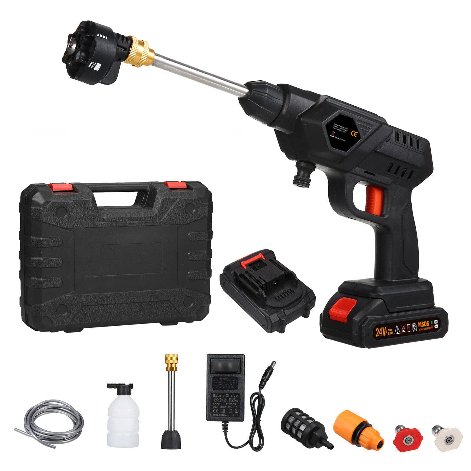 Cordless Power Washer 60Bar 300W High Power Washer US black