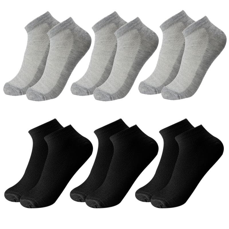 6 Pairs Solid Mesh Men's Socks Invisible Ankle Socks Men Summer Breathable Thin Boot Socks EUR38-44