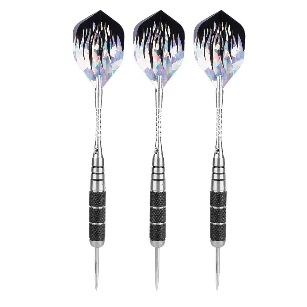 3Pcs 153mm Professional Stainless Steel Tip Target Throwing Darts Set With 6pcs Flights