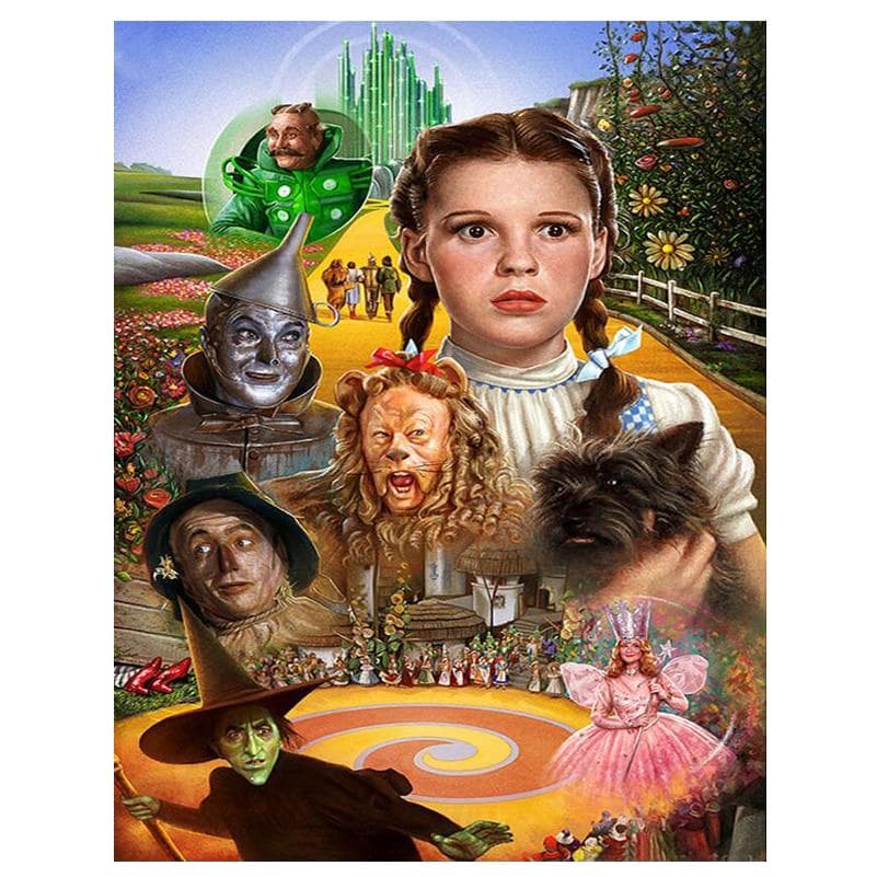 5D DIY Full Round Drilling Diamond Painting Cartoon Characters Diamond Embroidery Cross Stitch 20X30CM