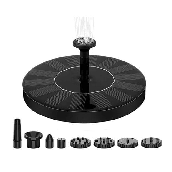 Garden Solar Fountain with Light Waterproof Auto On/Off Simple Installation High Efficiency Bird 16cm