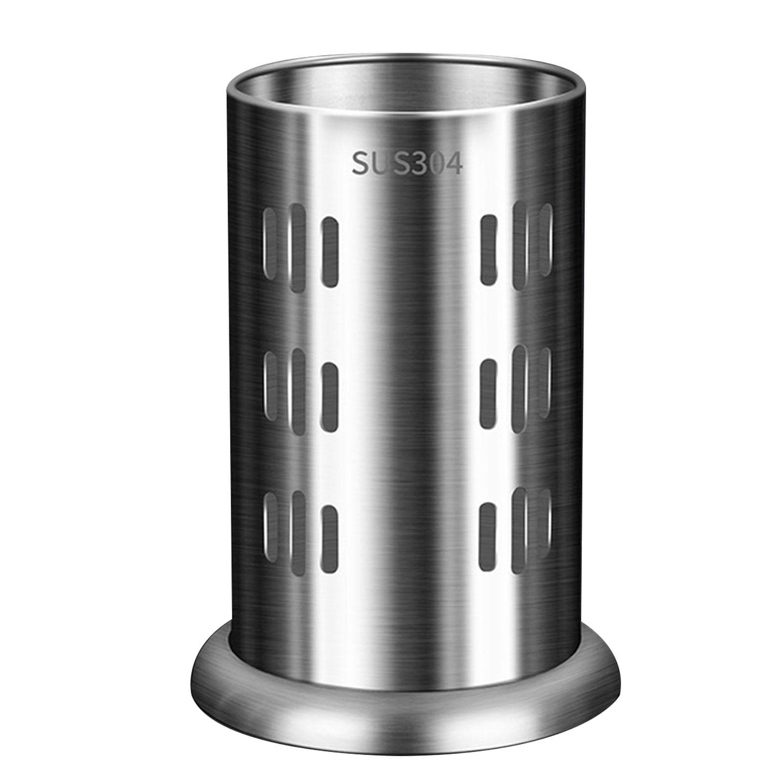 Stainless Steel Utensil Holder Large Capacity Multifunctional Chopstick Spoon with Drain Holes for