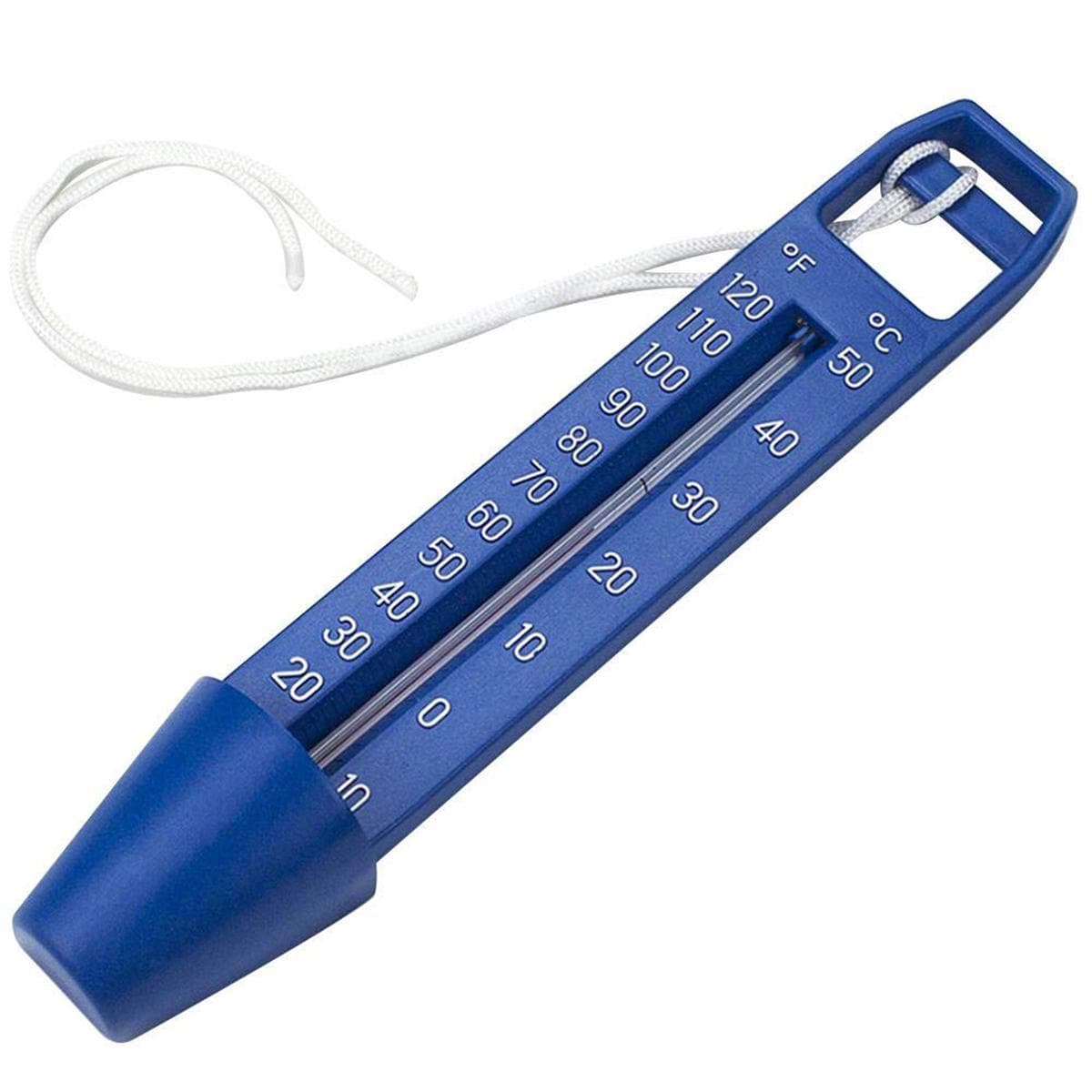 Pool Thermometer Premium Water Thermometers with String Degrees and Fahrenheit Accurate Temperature blue