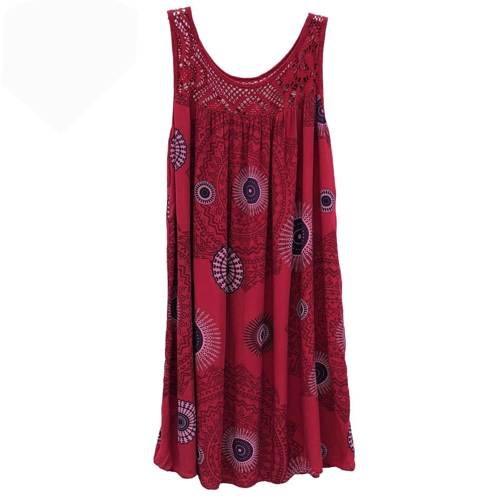 DAFIFY Women's Fashion Bohemia Summer Spring Sleeveless Suspenders O-Neck Casual Dresses XXXXXL