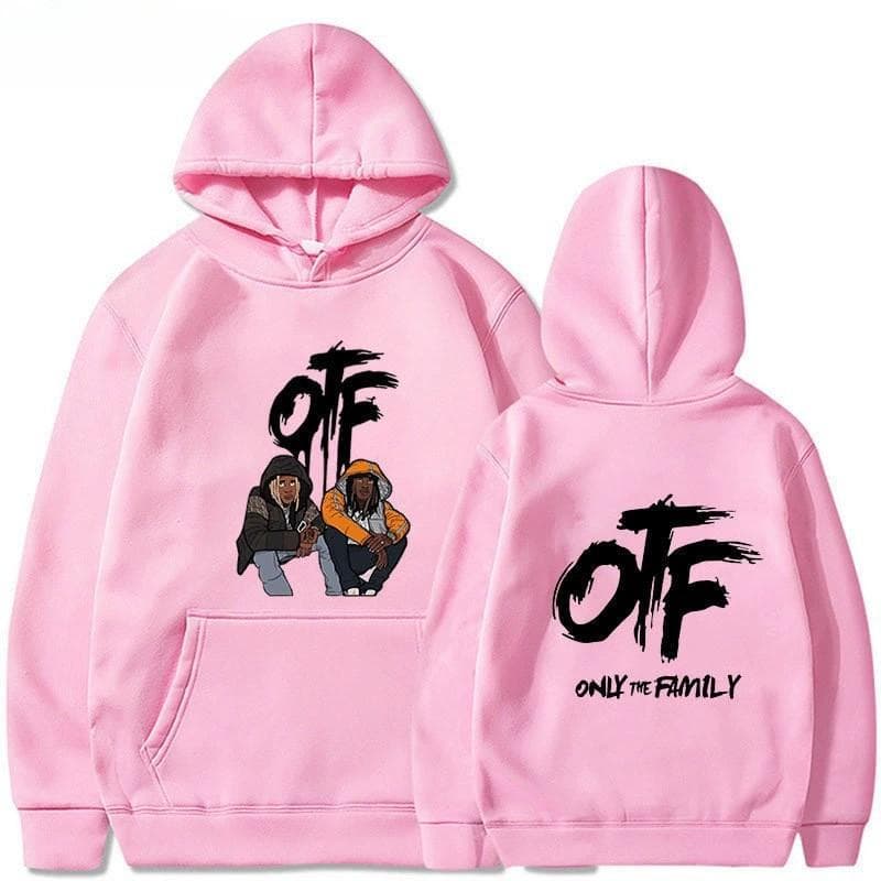 OTF Setr Hip-Hop Letter Hoodie Autumn and Winter Couple Style Casual and Comfortable Pullover Sweatshirt M